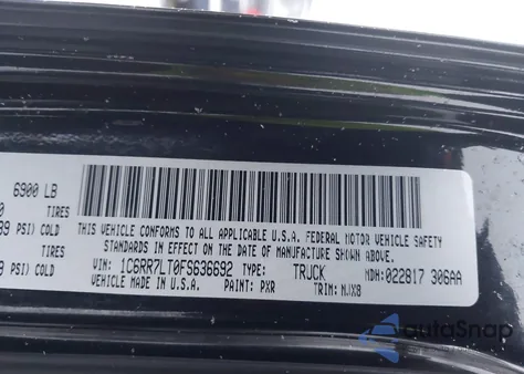 2015 Ram 1500 Outdoorsman from USA, damaged, VIN 1C6RR7LT0FS636692